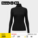 蕉內（Bananain）【劉浩存同款】熱皮702++女士高領(lǐng)毛衣羊毛衫保暖內搭女裝打底衫 【堆堆領(lǐng)】黑色 M