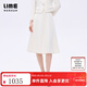 LIME【吉娜同款】朗姿/萊茵小香風(fēng)Amanda套裝赫本風(fēng)上衣高腰裙新款 米白色半裙追單4 M