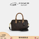 蔻馳（COACH）【禮物】奧萊女士女包經(jīng)典老花ROWAN 迷你波士頓單肩斜挎包手提包 IM/胡桃木色/棕黃色