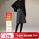晚白【新品】冬新款時(shí)尚復古格紋毛呢裙挺括修身氣質(zhì)通勤小個(gè)子半身裙 格紋 XL