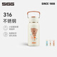 希格（SIGG）兒童保溫杯316不銹鋼真空水杯戶(hù)外便攜飲水杯寶寶喝水直飲吸管杯 白色小熊350ml