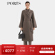 PORTS寶姿女裝2025秋季新款駝色綿羊毛羊絨系帶長(cháng)大衣 駝色 S （2）