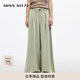 MISS SIXTY2025春季新款牛仔褲女寬松飄逸垂感含天絲闊腿長(cháng)褲 淺軍綠 XS (23-24碼)