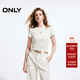 ONLY2025秋季新款時(shí)髦設計感蝴蝶結正肩短款短袖T恤女|125101039 A43 奶油白色 XL (175) 92A