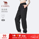 駱駝（CAMEL）棉感束腳衛褲女休閑針織運動(dòng)長(cháng)褲子 C25CZ1L9005 幻影黑 M