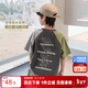 左西男童短袖t恤兒童2025新款夏季棉感半袖男孩大童打底上衣 灰色 150