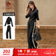 駱駝（CAMEL）立領(lǐng)健身女裝撞色修身兩件套運動(dòng)服 Y24CAWL6620 幻影黑 L
