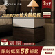 廣巢（GUANGCHAO）藝術(shù)創(chuàng  )意撞色設計感床頭柜烤漆意式臥室柜子整裝現代簡(jiǎn)約床邊柜A 【雙抽大容量收納+撞色設計】原創(chuàng  )設計/床頭柜 500*400*480 mm