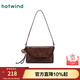 熱風(fēng)【商場(chǎng)同款】春秋新款女士擦色掛件港風(fēng)小眾單肩斜挎包 15深棕 小