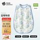貝肽斯嬰兒背心睡袋夏季薄款兒童無(wú)袖式紗布睡衣寶寶防踢被子神器 初夏×純棉【前6后4 室溫20-30℃】藍莓物語(yǔ) L碼【身高75-105cm】1-4歲
