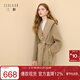 三彩【匠心大衣】100綿羊毛三彩2025冬季新款毛呢外套連帽風(fēng)衣女M