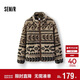 森馬（Semir）外套女冬季仿羊羔毛搖粒絨立領(lǐng)寬松圖案2025復古夾克109725108011