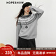 紅袖（hopeshow）復古風(fēng)費爾島毛針織衫2025冬季新款女裝撞色提花圓領(lǐng)氣質(zhì)百搭上衣 灰060 M
