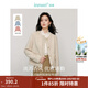茵曼（INMAN）小香風(fēng)外套女秋寬松小個(gè)子高級感氣質(zhì)休閑長(cháng)袖上衣 杏色 L