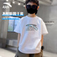 安踏兒童清爽速干短袖t恤夏季新款男女孩大童青少年針織棉感運動(dòng)衣服 白色 【旋鋒易去污】 165 cm