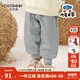 齊齊熊（ciciibear）男童褲子春秋款新款寶寶休閑褲秋裝兒童運動(dòng)褲童裝韓版 夾花灰 100 cm