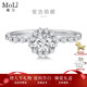 MoLi18K金人工培育鉆石圍鑲顯大手捧花鉆戒鉑金戒指1克拉上海IGI證書(shū) 18k金培育鉆D/VVS/3EX/上海IGI證 1克拉優(yōu)品鉆