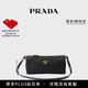 PRADA/普拉達【禮物】女士金屬徽標飾再生尼龍手拿包單肩包 黑色