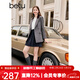 百圖betu女裝秋季新款短外套法式復古拼色領(lǐng)提花西裝外套2309T60 灰色 L