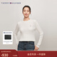 Tommy Hilfiger【復古絞花】秋冬女裝純棉肌理感圓領(lǐng)打底衫開(kāi)衫針織衫毛衣 【凈色圓領(lǐng)絞花】-  白色YBL M （推薦：110-120斤）