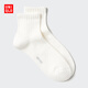 優(yōu)衣庫男裝HEATTECH襪子471974 479555 479555/01乳白色 S /M/25～27 cm