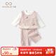 凡獵VOONLIE女童小香風(fēng)套裝秋裝2025新款兒童洋氣時(shí)髦衣服寶寶裙子三件套春秋 粉色 100 cm