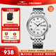 古尊（GOLGEN）手表男士自動(dòng)機械表雙日歷腕表防水精睿系列生日禮物送男友6037 白盤(pán)機械雙歷GN.6037M.PS