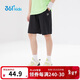 361°兒童短褲夏季男女童3-12歲透氣運動(dòng)褲梭織五分褲 黑 140