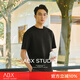 a.b.x夏季240G雙面莫代爾棉空氣層短袖T恤男寬松圓領(lǐng)半袖白色打底衫 黑色 XL