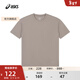 亞瑟士ASICS運動(dòng)T恤男子女子跑步短袖透氣舒適中性運動(dòng)上衣2203A209-001 灰色 L