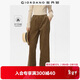 佐丹奴褲子女春季新款純棉松緊腰休閑闊腿褲燈芯絨長(cháng)褲女13415773