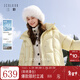 三彩【防水易打理】2025冬季新款90白鴨絨羽絨服寬松面包服M 嫩黃色 S 155/80A