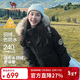 駱駝（CAMEL）【王俊凱同款】戶(hù)外羽絨服男女中長(cháng)款700蓬防潑水加厚御寒外套