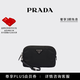 PRADA/普拉達【禮物】女士金屬徽標飾Re-Nylon小袋手拿包 黑色