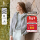 哈吉斯（HAZZYS）女裝 秋季款女士【PHIZ系列】運動(dòng)風(fēng)連帽拉鏈開(kāi)衫衛衣女 灰色GE M (160/84A 38)