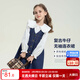 左西女童連衣裙秋裝春秋2026新款兒童牛仔裙女孩背帶裙子 牛仔色 160