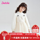 笛莎（DEESHA）女童小香風(fēng)網(wǎng)紗連衣裙2025冬季新款公主禮服裙中大童女孩童裝裙子 奶白色 130