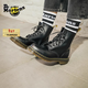 馬丁博士（Dr.Martens）1460 W英倫女款早秋經(jīng)典款通勤光面皮黑色馬丁靴 黑色 42 建議拍大一碼