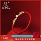 CIGA LONG馬年足金紅繩手鐲黃金手鏈新中式珠寶新年禮物騏驥紅 珍珠紅繩手鐲