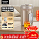 松下（Panasonic）電熱水壺 食品級涂層內膽 金屬色 5升 可預約 全自動(dòng)智能保溫燒水壺NC-EF5000-N