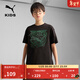 彪馬（PUMA）忍者神龜聯(lián)名|印花休閑短袖T恤男童新款春運動(dòng)上衣630084 黑色-01 152