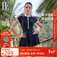 范德安（BALNEAIRE）高端連體裙式泳衣女防曬溫泉度假抗氯顯瘦塑身時(shí)尚保守 經(jīng)典黑L