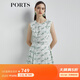 PORTS寶姿商場(chǎng)同款新品女裝無(wú)袖印花連衣裙LL8D200KLO008 乳白混色 XL (10)