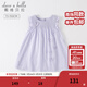 戴維貝拉（DAVE＆BELLA）兒童連衣裙薄款中大童裙子女童寶寶公主裙夏季新款洋氣童裙 淺紫色DB2234181 120 cm（建議身高110-120cm）