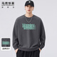 馬克華菲（MARK FAIRWHALE）衛衣男春秋季圓領(lǐng)舒適長(cháng)袖t恤男裝印花上衣服打底衫 深灰色 XL