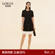 歌莉婭小香風(fēng)連衣裙女2025新款通勤穿搭假兩件裙子1E9L4G3E0 00B黑色 S