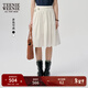 Teenie Weenie小熊女裝2025夏季大擺半身裙度假風(fēng)法式蓬蓬短裙 白色 S