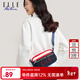 ELLE ACTIVE輕復古法式斜挎包女士時(shí)尚潮流運動(dòng)休閑輕便單肩包 藍白紅