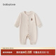 babylove嬰兒連體衣春秋款純棉寶寶哈衣家居服爬服長(cháng)袖彩棉新生兒衣服