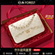 江南森林 JIANGNAN FOREST輕奢包包女款單肩包女士時(shí)尚斜挎菱格鏈條包生日禮物 白色【精美禮盒裝】 送老婆送女友送媽媽
